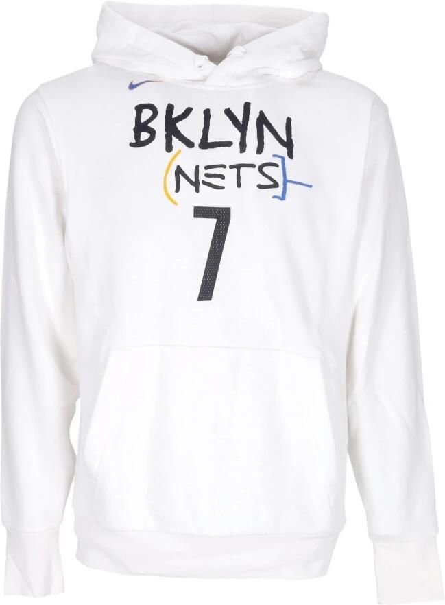Nike Brooklyn Nets City Edition NBA-fleecehoodie voor heren Wit