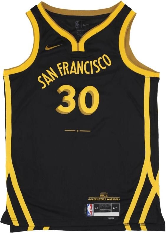 Nike Stephen Curry Golden State Warriors City Edition 2023 24 Dri-FIT Swingman NBA-jersey voor heren Zwart