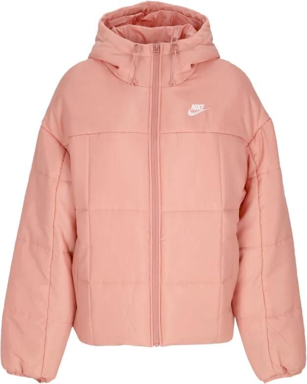 Nike Sportswear Classic Puffer Therma-FIT ruimvallend damesjack met capuchon Roze