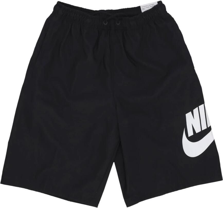 Nike Club Geweven Shorts Zwart Wit Black Heren