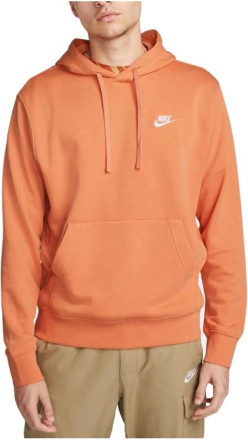 Nike Club Hoodie met Kangoeroezak Orange Heren