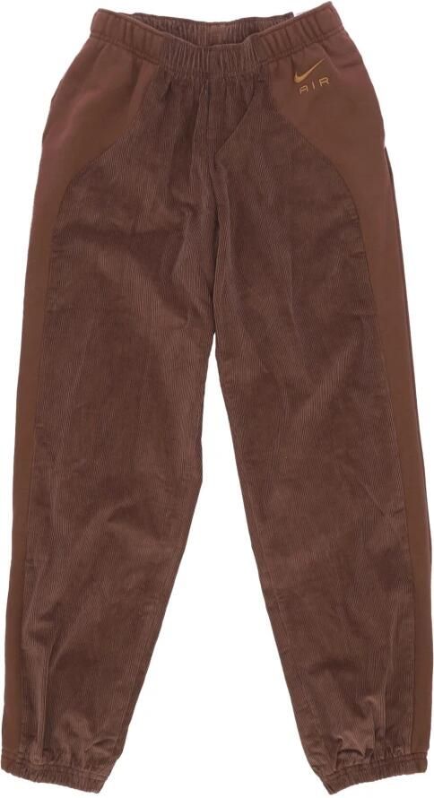 Nike Air Corduroy-fleecebroek met hoge taille voor dames Bruin