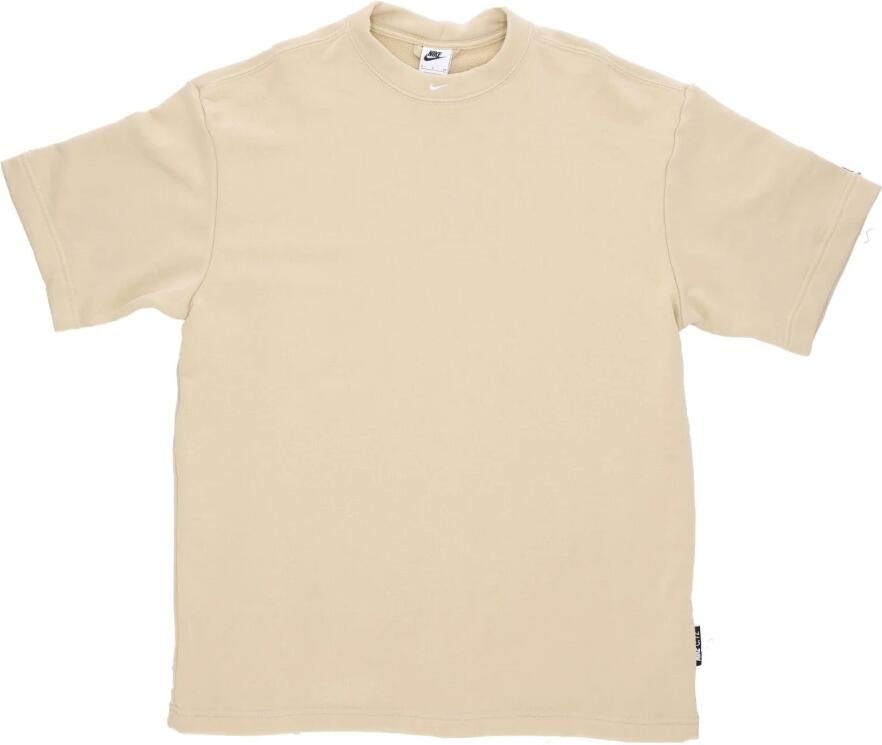 Nike Crewneck Lightweight Short Sleeve Fleece T-shirt Beige Heren