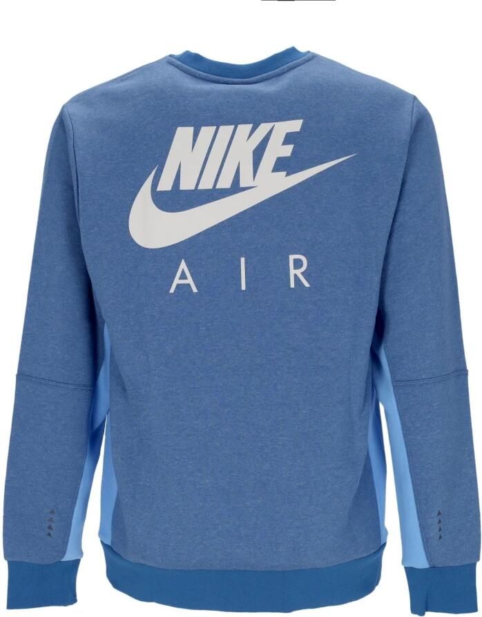 Nike Crewneck Sweatshirt Air Brushed-back Blauw Blue Heren - Foto 2