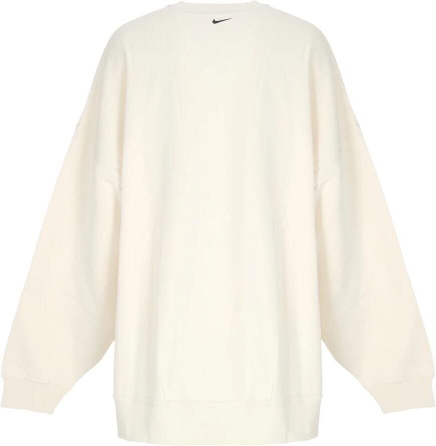 Nike Crewneck Sweatshirt met Groot Logo Beige Dames