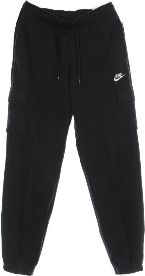 Nike Essential Fleece Cargo Broek Zwart Wit Black Dames - Foto 5