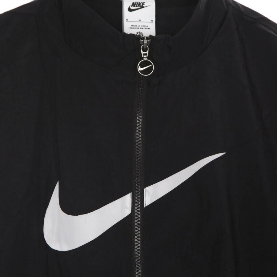 Nike Essential Geweven Jack Zwart Wit Black Dames