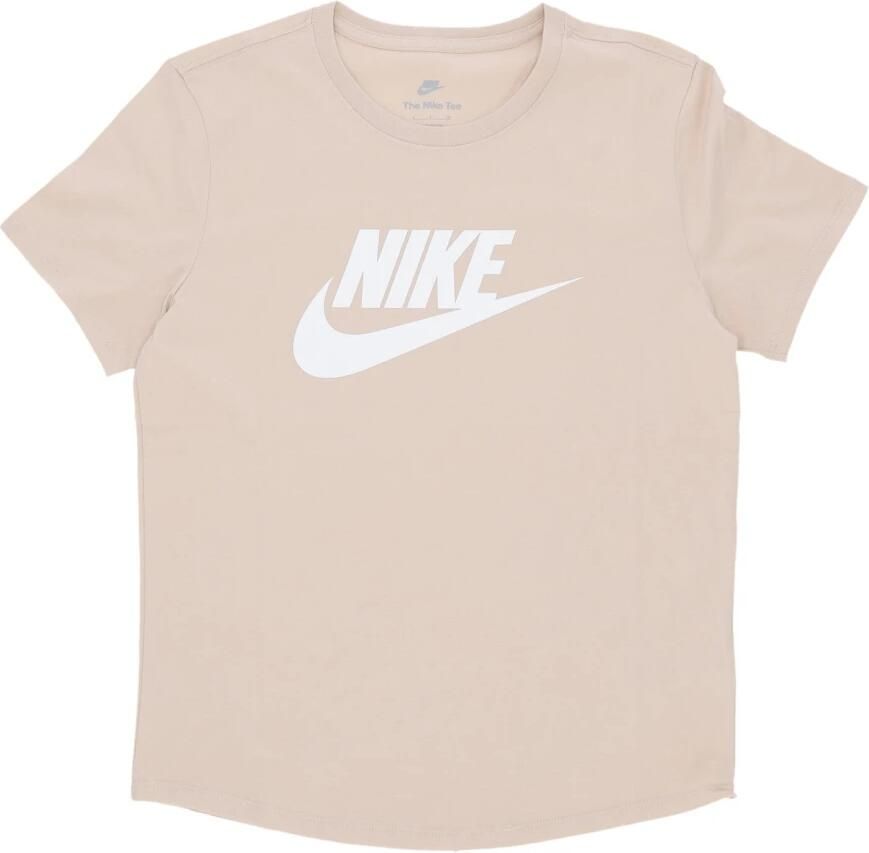 Nike Essentials Club Tee Dames T-Shirt Beige Dames