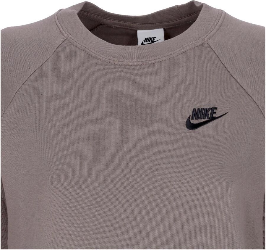 Nike Sportswear Essential Sweatshirt van fleece voor dames Grijs