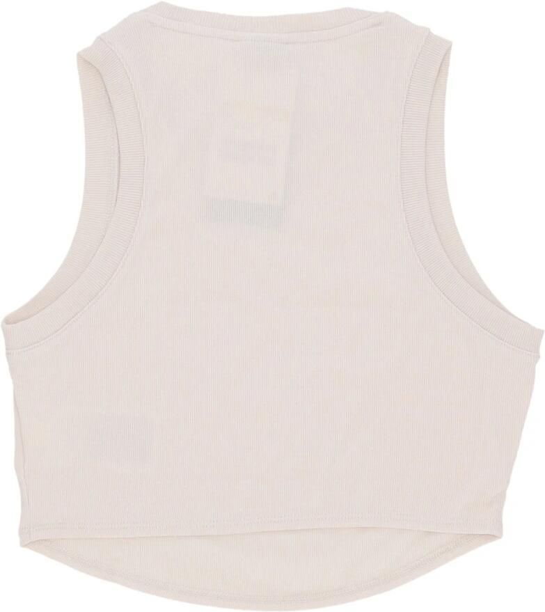 Nike Sportswear Chill Knit aansluitende korte tanktop met mini-rib voor dames Bruin