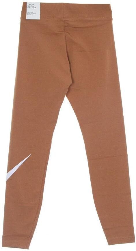 Nike Sportswear Essential Legging met halfhoge taille en Swoosh voor dames Bruin - Foto 2