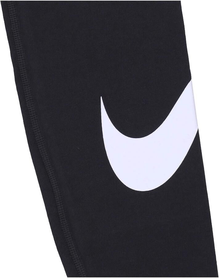 Nike Sportswear Essential Legging met halfhoge taille en Swoosh voor dames Zwart