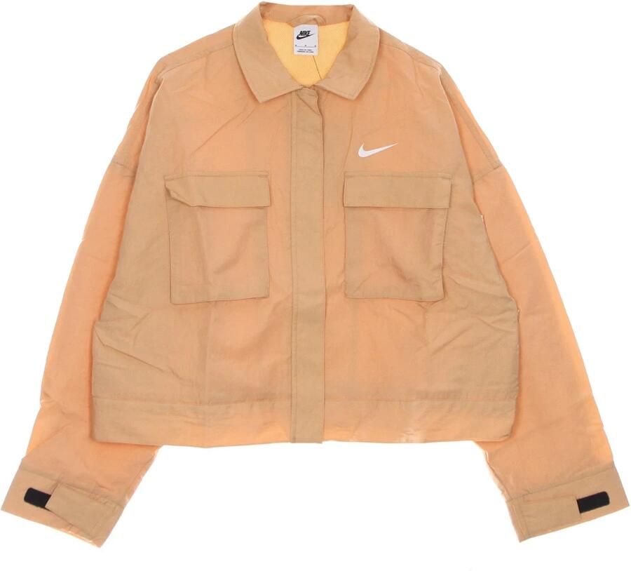 Nike Field Jacket met Verstelbare Manchetten Beige Dames