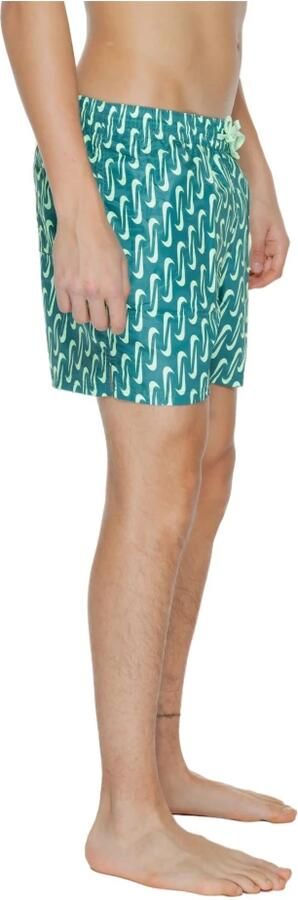 Nike Geometrische Groene Zwemkleding met Veters Multicolor Heren - Foto 3