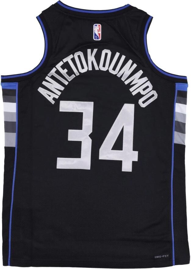 Nike Giannis Antetokounmpo Bucks Dri-FIT NBA-jersey voor heren Zwart - Foto 3