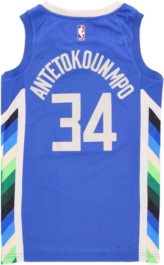 Nike Giannis Antetokounmpo Milwaukee Bucks City Edition Swingman NBA-jersey met Dri-FIT Blauw - Foto 2