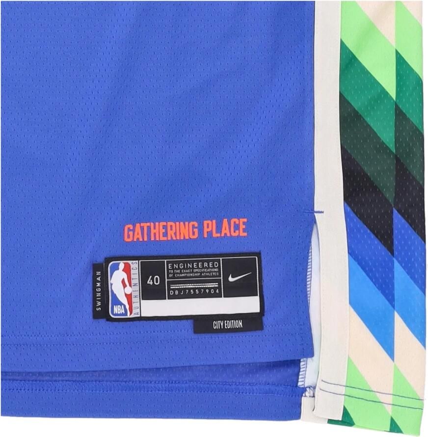 Nike Giannis Antetokounmpo Milwaukee Bucks City Edition Swingman NBA-jersey met Dri-FIT Blauw