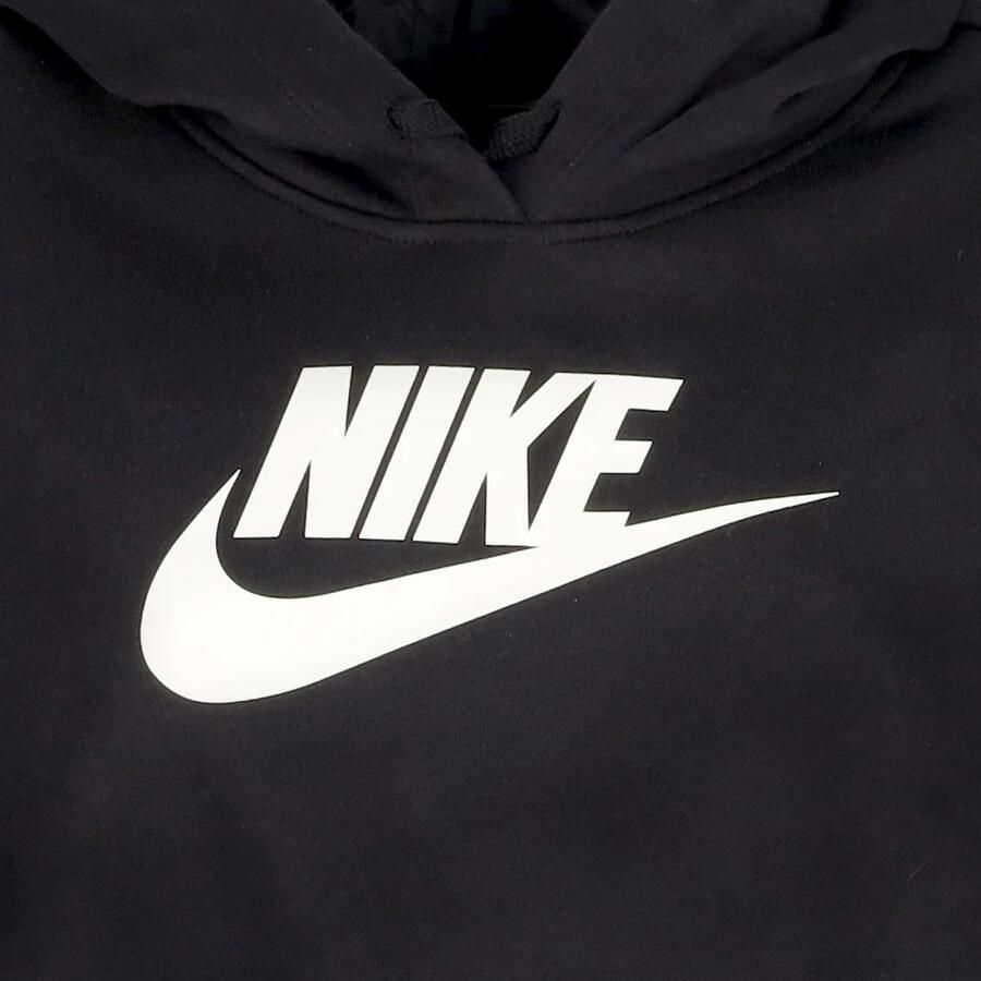 Nike Sportswear Club Fleece Korte oversized hoodie met graphic voor dames Zwart