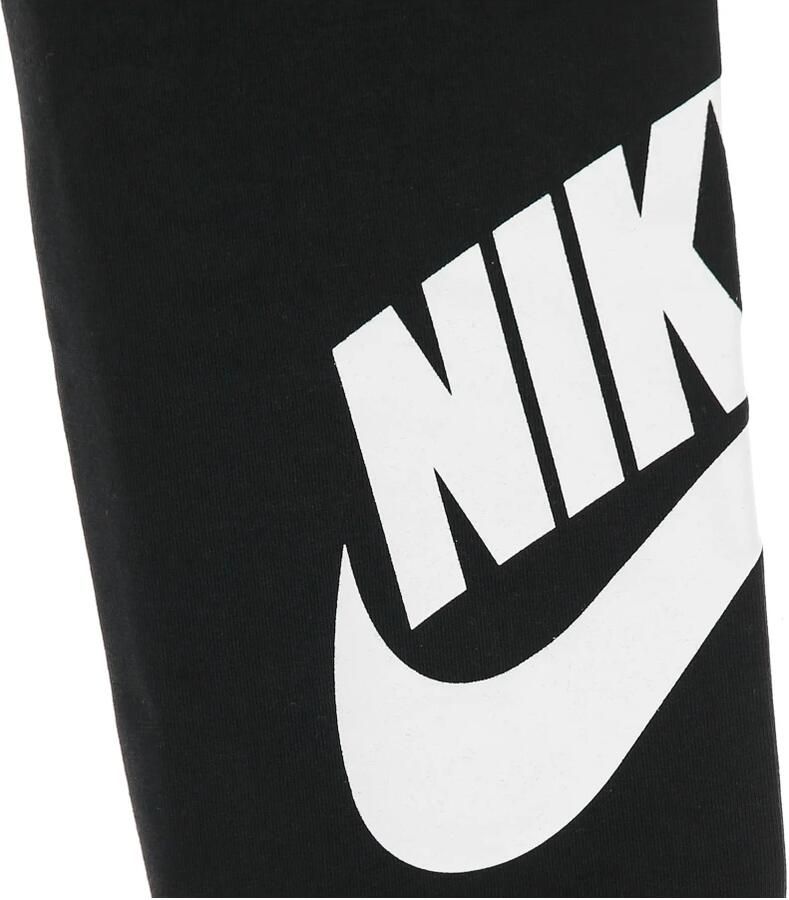 Nike Sportswear Essential Legging met hoge taille en logo voor dames Zwart