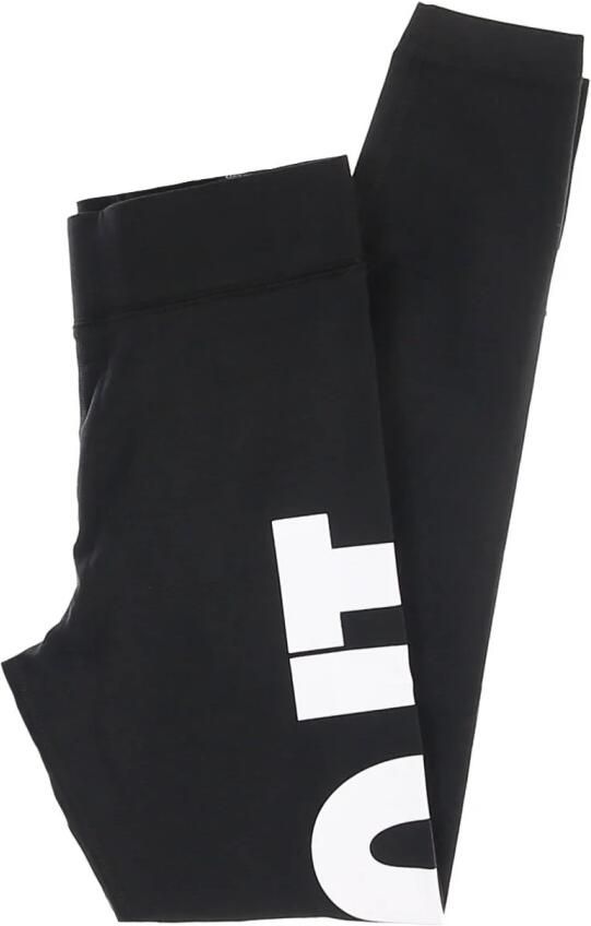 Nike Sportswear Essential Legging met hoge taille en graphic voor dames Zwart - Foto 3