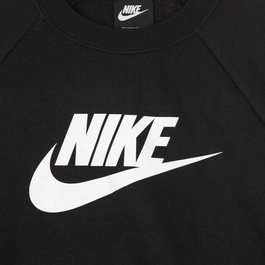 Nike Sportswear Essential Fleece sweatshirt met ronde hals voor dames Zwart