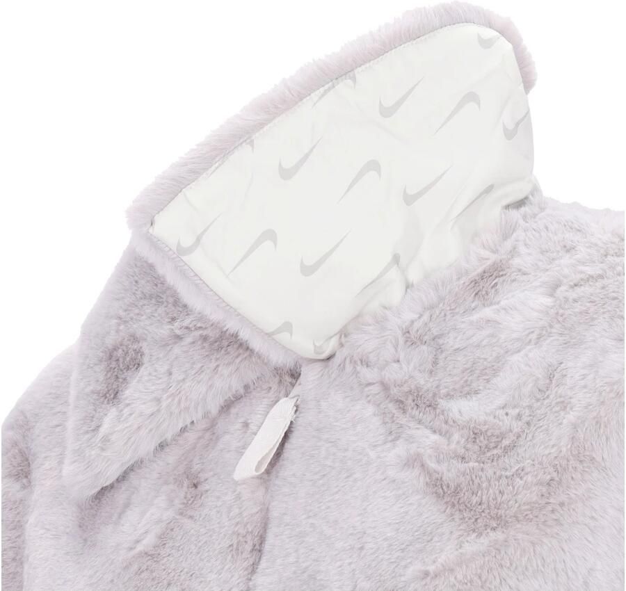 Nike Sportswear Lang damesjack van imitatiebont Grijs - Foto 3
