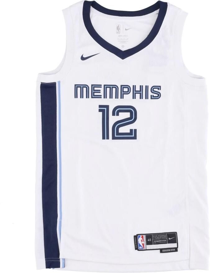 Nike Ja Morant Memphis Grizzlies 2022 23 Association Edition Dri-FIT Swingman NBA-jersey voor heren Wit - Foto 8