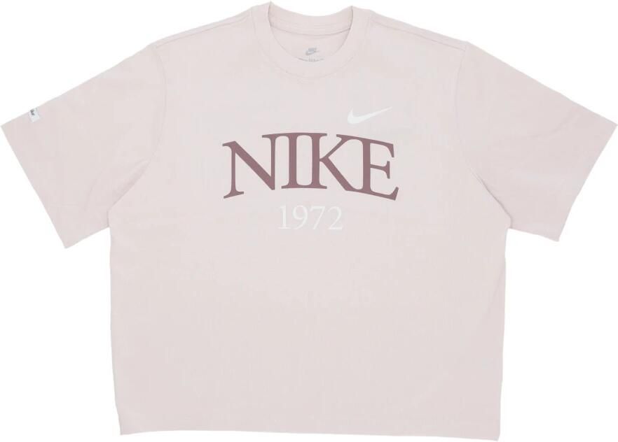 Nike Klassieke Boxy Tee Lt Orewood Bruin Pink Dames