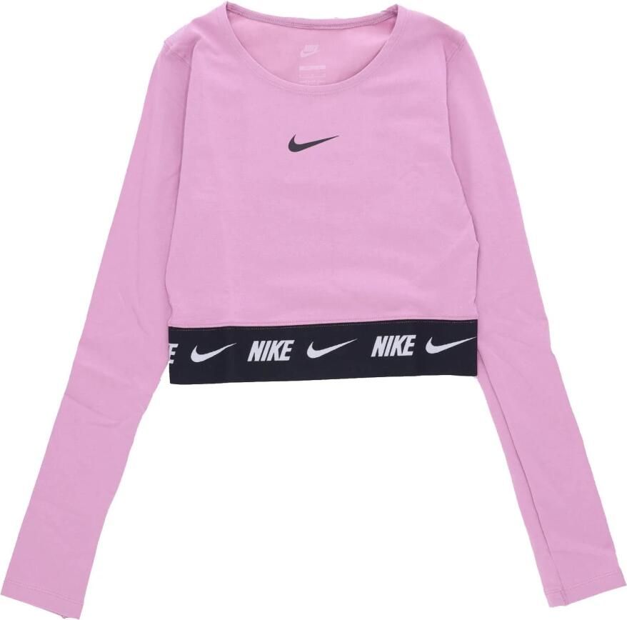 Nike Sportswear Croptop met lange mouwen voor dames Paars
