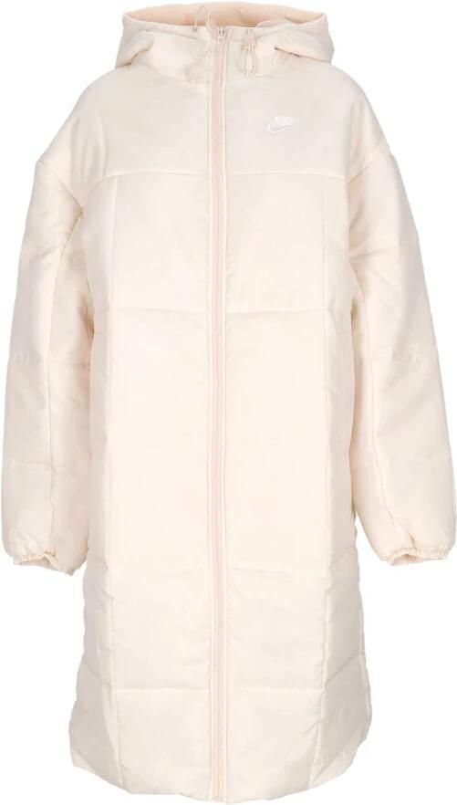 Nike Gewatteerde lange jas met labelstitching