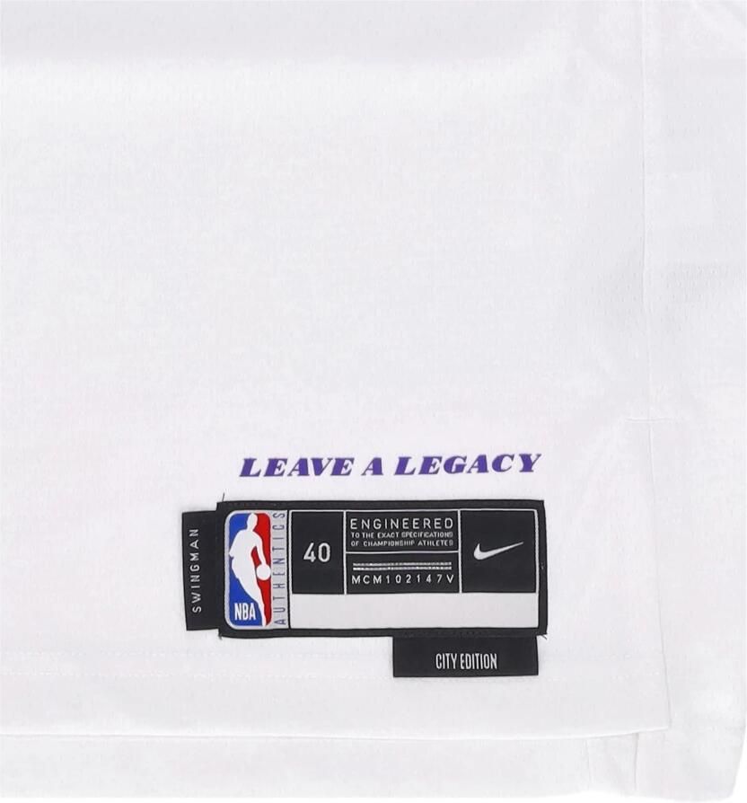 Nike LeBron James Los Angeles Lakers City Edition Swingman NBA-jersey met Dri-FIT Wit
