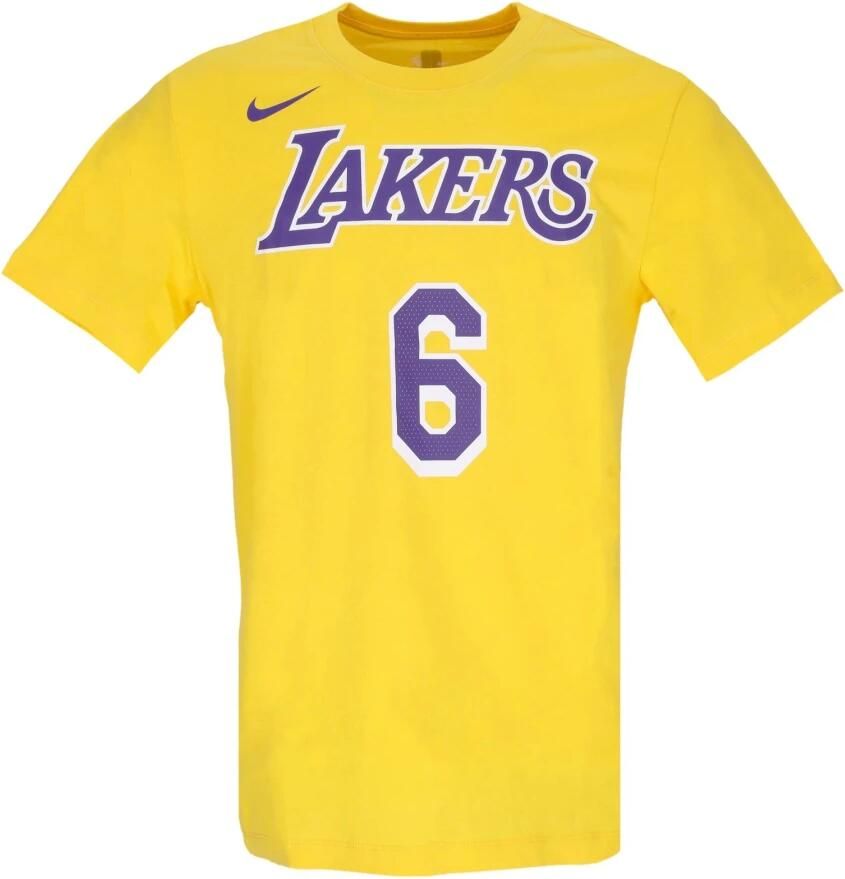 Nike LeBron James Lakers T-shirt Yellow Heren - Foto 3