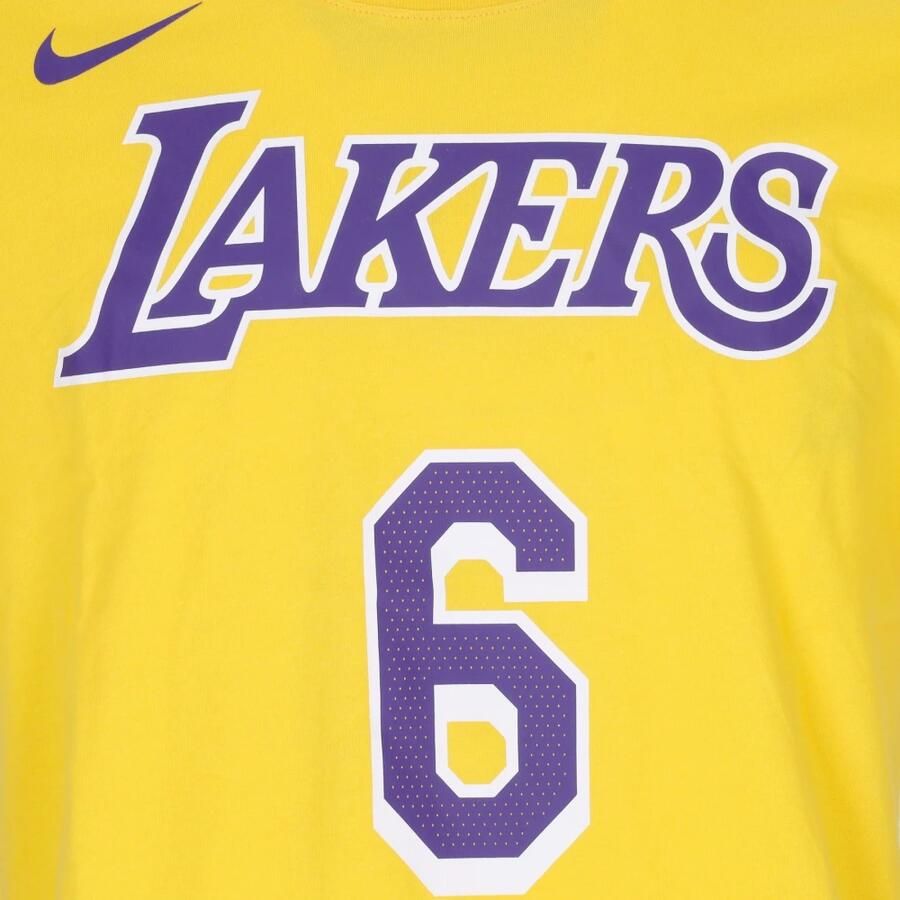 Nike LeBron James Lakers T-shirt Yellow Heren