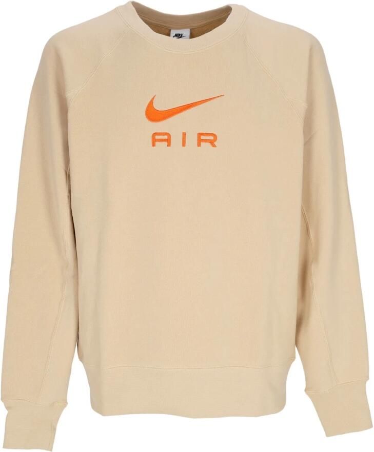 Nike Lichtgewicht Crewneck Sweatshirt Air French Terry Beige Heren