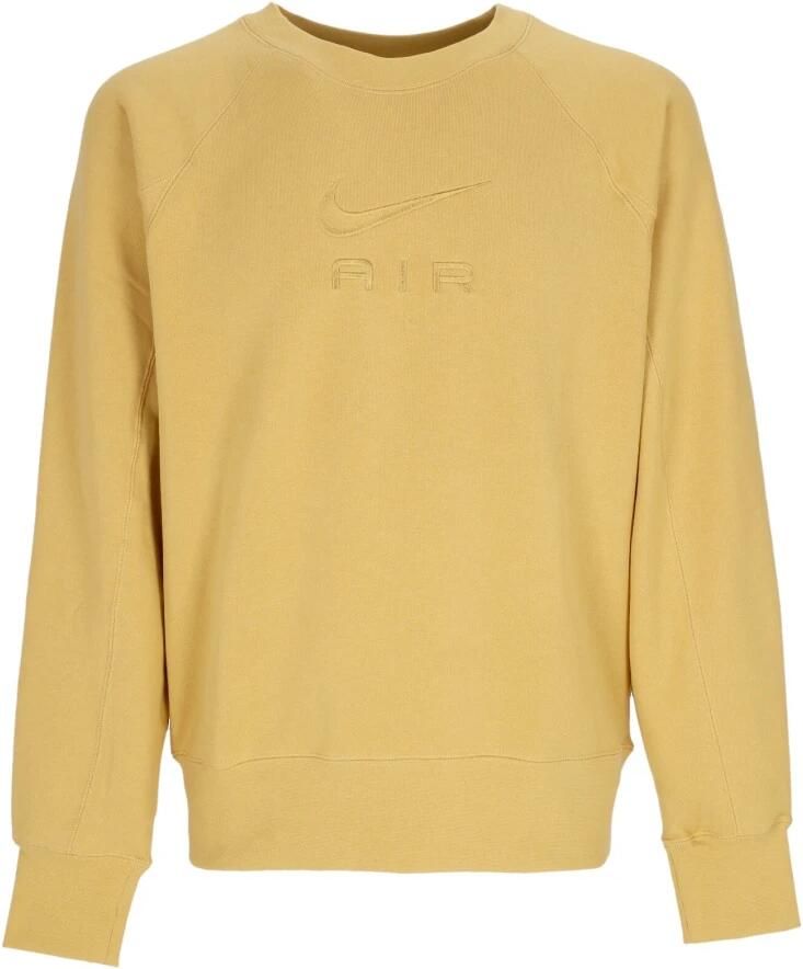 Nike Lichtgewicht Crewneck Sweatshirt Air French Terry Yellow Heren