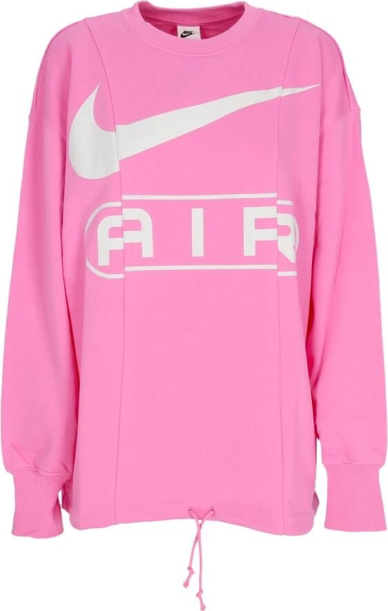 Nike Air Extra oversized sweatshirt van sweatstof met ronde hals voor dames Rood
