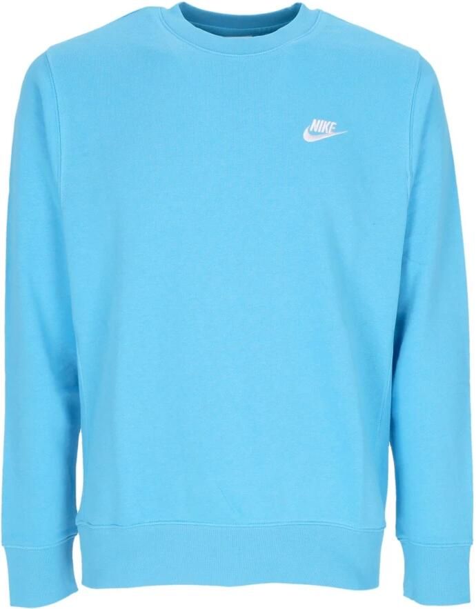 Nike Sportswear Club Herenshirt van sweatstof met ronde hals Blauw