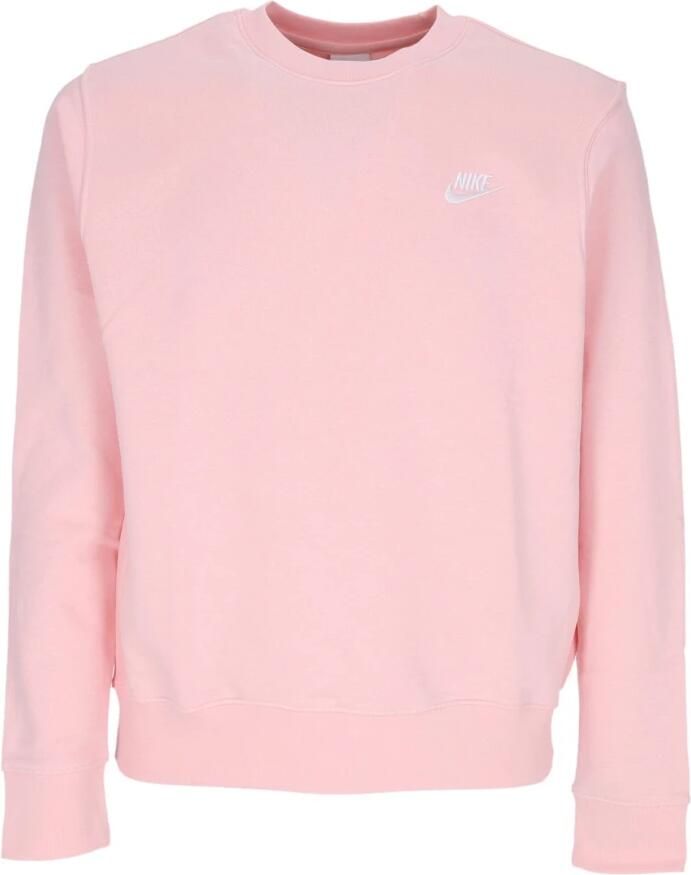 Nike Sportswear Club Herenshirt van sweatstof met ronde hals Roze