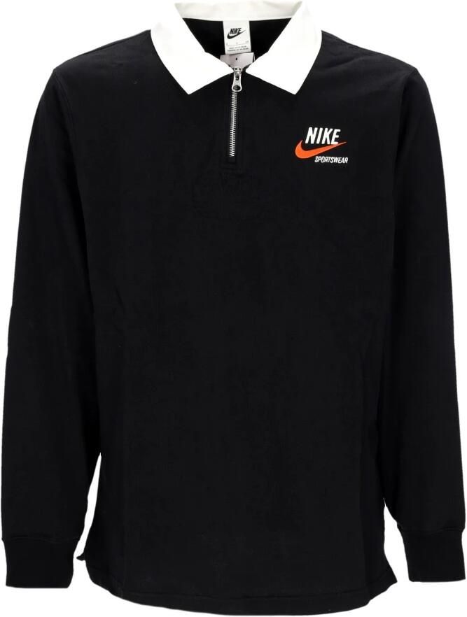 Nike Longsleeve Polo Sportswear Trend Rugby Black Heren