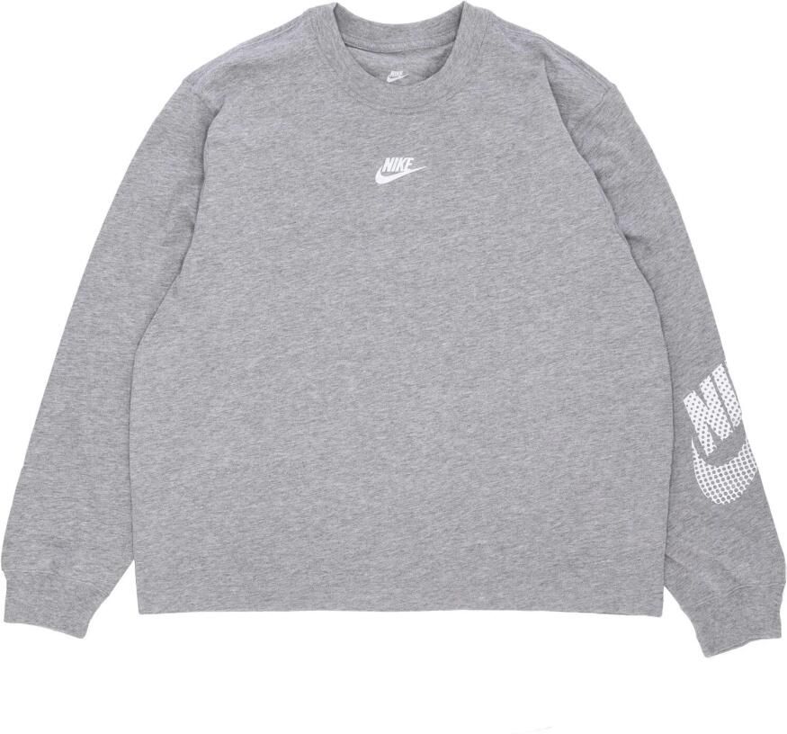 Nike Longsleeve T-shirt met ronde hals Gray Dames