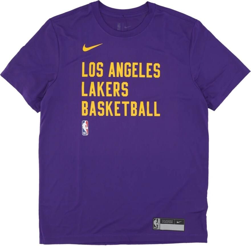 Nike Los Angeles Lakers NBA-trainingsshirt met Dri-FIT voor heren Paars