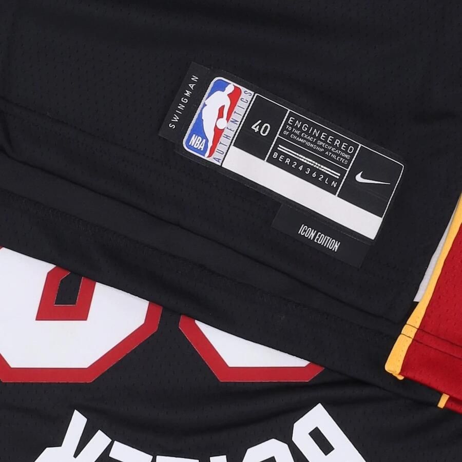 Nike Miami Heat Icon Edition 2022 23 Dri-FIT Swingman NBA-jersey voor heren Zwart