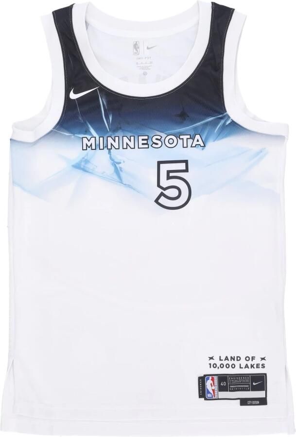 Nike Anthony Edwards Minnesota Timberwolves 2024 25 City Edition Dri-FIT Swingman NBA-jersey voor heren Wit - Foto 3