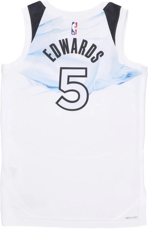 Nike Anthony Edwards Minnesota Timberwolves 2024 25 City Edition Dri-FIT Swingman NBA-jersey voor heren Wit - Foto 2