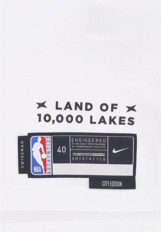 Nike Anthony Edwards Minnesota Timberwolves 2024 25 City Edition Dri-FIT Swingman NBA-jersey voor heren Wit