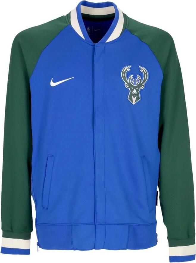 Nike Milwaukee Bucks Showtime City Edition Dri-FIT NBA-herenjack met lange mouwen Blauw - Foto 3
