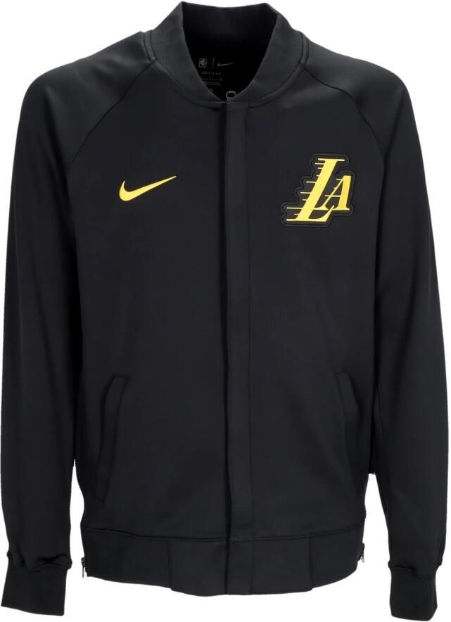 Nike Los Angeles Lakers Showtime City Edition Dri-FIT herenjack met lange mouwen en rits over de hele lengte Zwart