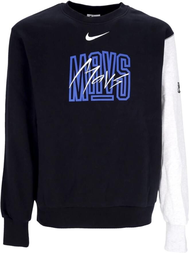 Nike Dallas Mavericks Courtside NBA-sweatshirt van fleece voor heren Zwart