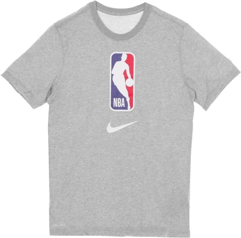 Nike NBA Logo T-shirt grijs melange Gray Heren - Foto 4