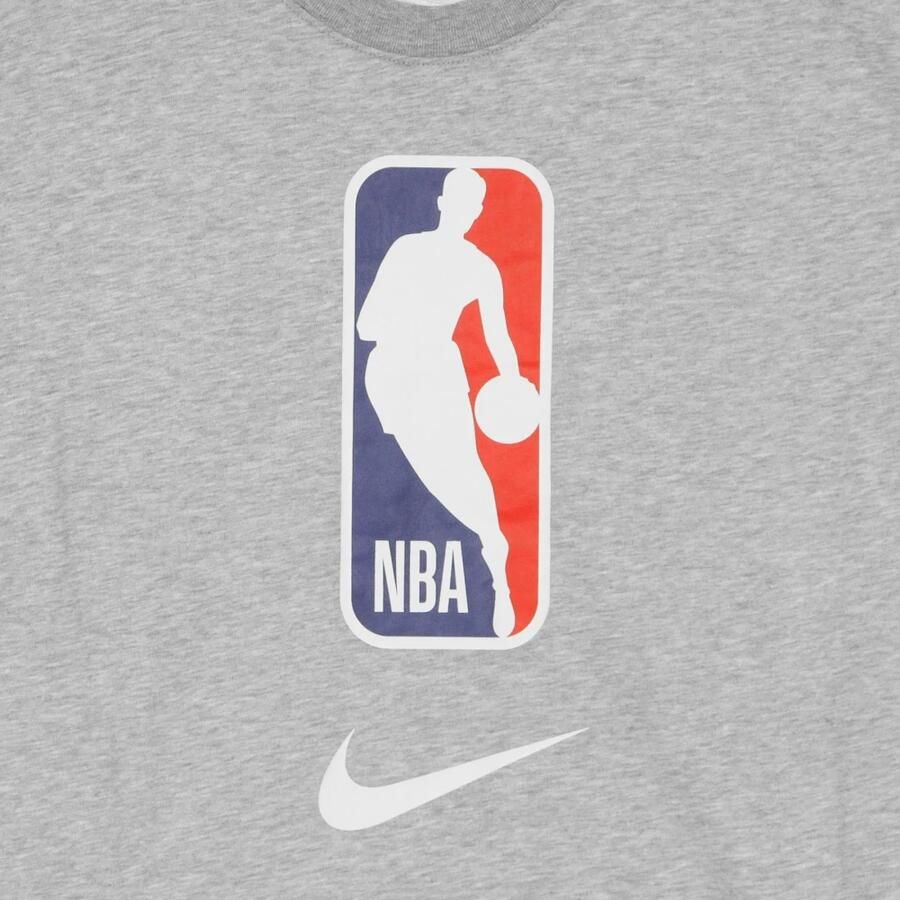 Nike NBA Logo T-shirt grijs melange Gray Heren
